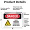 Signmission Radiation & Laser Sign, 3.5 in H x 5 in W, Vinyl Decal, Rectangle OS-2PACK-DS-D-35-L-1688 - alternate 4